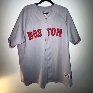 Curt Schilling Gray Red Sox Jersey Large